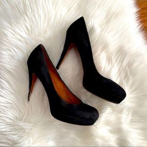 GUCCI | Black Suede Platform Heels EU 40